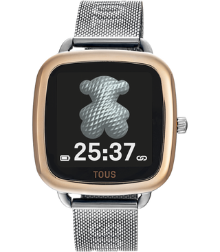 Reloj Tous smartwatch de acero IPRG rosa y brazalete de acero D-Connect